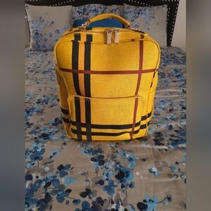Large Yellow Plaid Bag